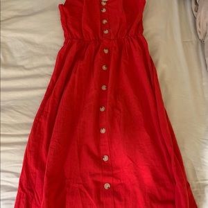 Red summer dress